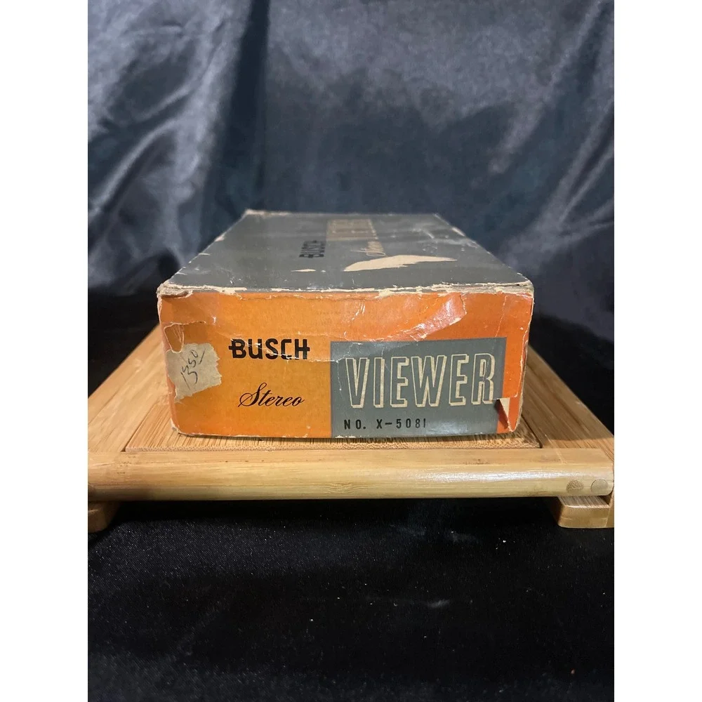 Vintage Busch Stereo Viewer No X-5081 3D Slide Viewer with Original Box GE Flash